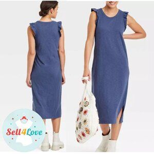 Brand new blue flutter sleeve midi dress from Universal Thread, size XL